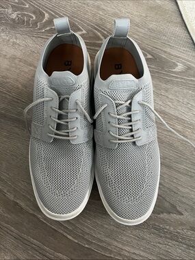 BYLT Basics Light Gray Knit Lace-Up Men's Sneakers